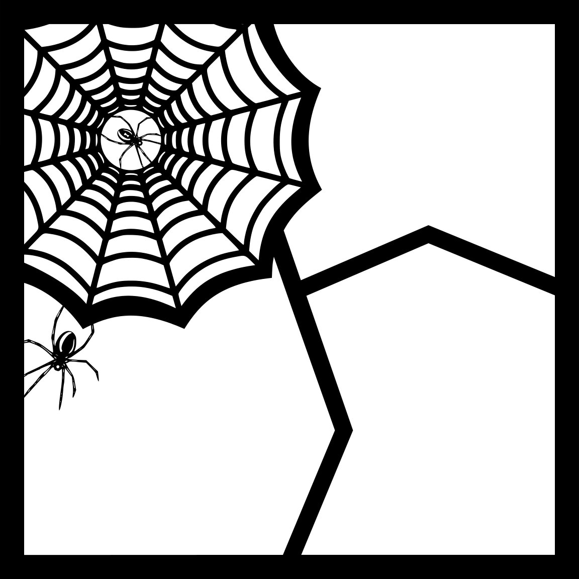 Halloween Spider Theme. Pre-made 12x12 Scrapbook Layout Page Overlays