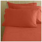500 Thread Count 100% Egyptian cotton 4piece Sheet Set Solid ( Full XL , Orange
