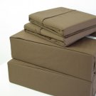 500 Thread Count 100% Egyptian cotton 4piece Sheet Set Solid ( Full XL , Taupe