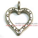 5 Small Printed Heart Charms 15mm by I Love Hill Tribe Silver
