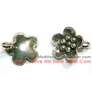 5 Small Flower Charms By I Love Hill Tribe Silver