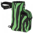 Western Saddle Horn bag Water Bottle holder NEON GREEN  Zebra Tough-1