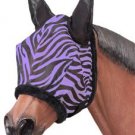 Deluxe Tough-1 Zebra Mesh Fly With Ears Horse tack Full Horse size Purple Zebra