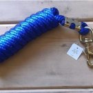 10'  Tough-1 Soft Poly  Lead w/ Brass Snap  color Royal BLUE Horse tack