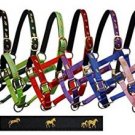 Showman Running Horse Halter Horse Tack Neoprene Lined RED size PONY
