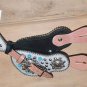 Silver Royal Western Spur Straps Hair On Turquoise Silver Ladies Medium