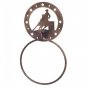 Western Bathroom Decor Towel Ring Holder Barrel Horse Bronze/black Tough-1