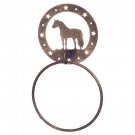 Western Bathroom Decor Towel Ring Holder  Horse Bronze/black Tough-1