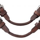 One Pair Bit converter straps Soft Dark Oil Rolled Leather Horse Tack Tough-1