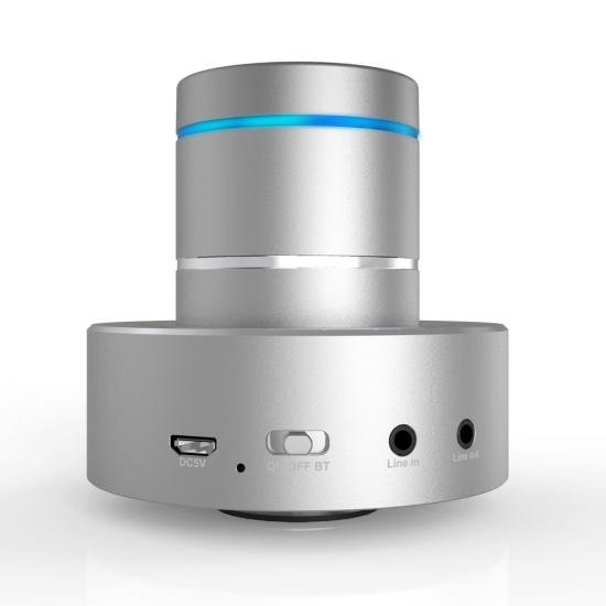 Vibration Bluetooth Speaker NFC Touch HIFI Subwoofer ( silver )