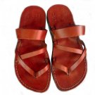 Ladie's Crossover Thin Strapped Adjustable Flip Flop Greek Leather Sandals Unique !