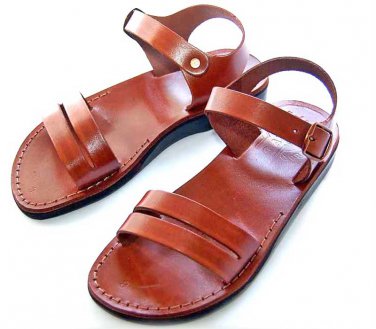 Adjustable Brown New Greek Leather Sandals " BIBLICAL" Design
