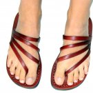 Special Greek Leather Sandals Design Flip-Flop Style Handmade