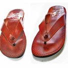 Greek Leather Sandals Comfort Flip-Flop Design Handwork Brown US 5-12 EU 35-46 Brown/black !