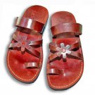 Ladies Summer Collection ! Greek Leather Sandals " Top Flower " Design Flip-Flop : EU 5-10 US 35-41