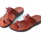 Ladies collection ! Special Greek Leather Sandals " top flower " design Flip-Flop US 5-12 EU 35-46