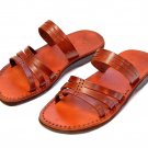 Greek Leather Sandals Leather Straps Fashion Flip-Flop Handcrafted Brown  US 5-12 EU 35-46 Brown!