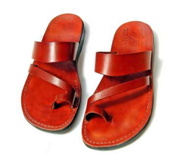 Flip-Flop Design Handmade Greek Leather Sandals size's : US 5-12 EU 35-46 Brown/black !