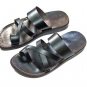 New Greek Leather Sandals Fashion Flip-Flop Handmade BLACK ! Size's : US 5-12 EU 35-46