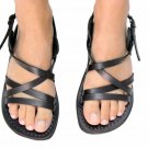 Crossover Thin Strapped Adjustable Greek Leather Sandals Unique ! size's : US 5-12 EU 35-46