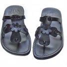 Leather Sandals "Flower" Design ! Flip-Flop "Old Flower"  ! size's : US 5-12 EU 35-46