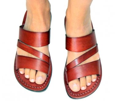 Greek Leather Sandals ! Unique Flip-Flop hand made Sandals ! size's : US 5-12 EU 35-46