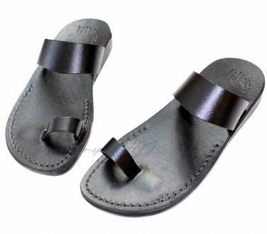 Greek Leather Sandals Open Flip-Flop Handmade Strong Sandals size's : US 5-12 EU 35-46