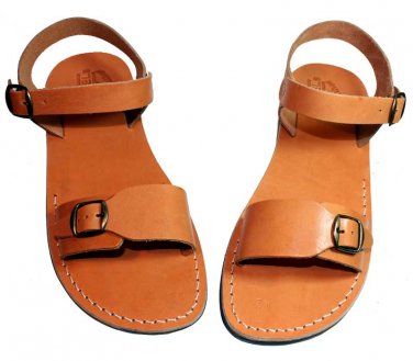 New Greek Leather Sandals " CARAMEL" size's : US 5-12 EU 35-46
