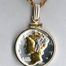 “Silver & Gold” Mercury dime (minted 1916 - 1945)