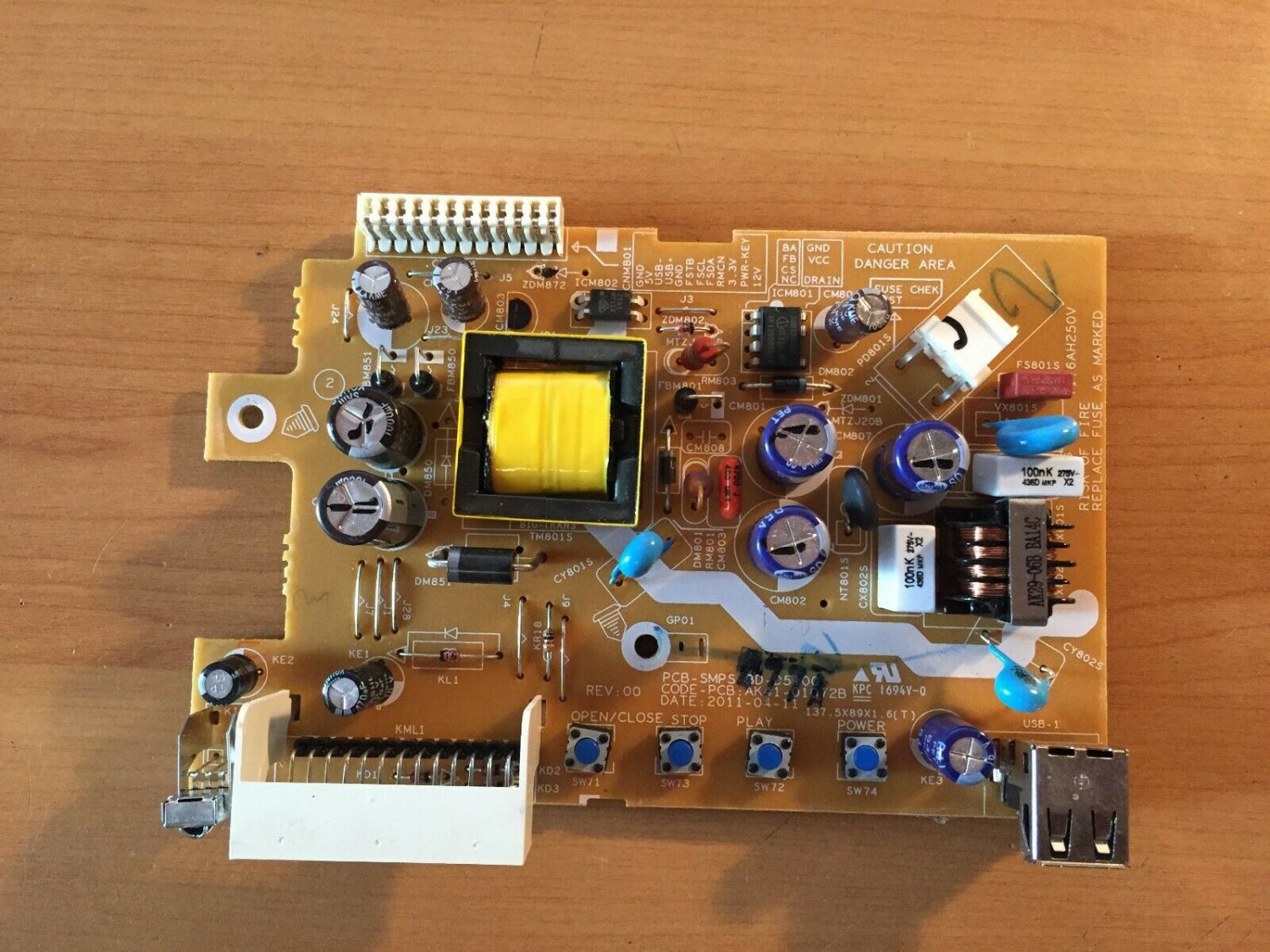 Samsung BD-D5100 AK94-00477A Power Supply Board AK41-01072B