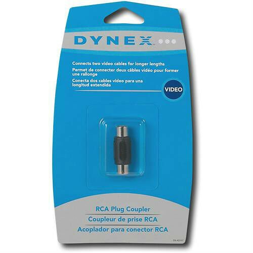 Dynex DX-AD107 RCA Plug Coupler Cable Extender