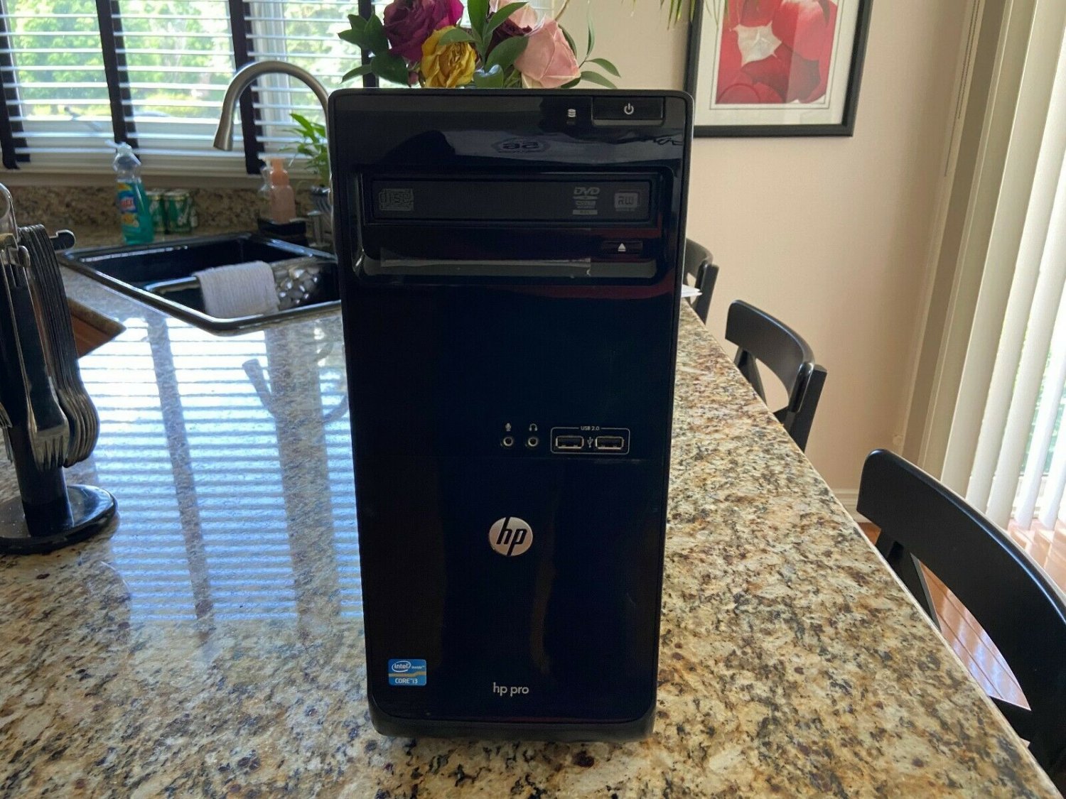 HP Pro 3500 MT i3-3220 CPU 3.30GHz 4GB RAM 500GB HDD Windows 10 Pro DVI Graphics