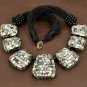 J3   Handmade Chunky Mosaic Abalone/Mother of Pearl Choker
