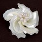J22 Handcrafted AA+ Mother of Pearl Flower Brooch Pin
