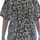 Villager Liz Claiborne Women's Floral Tie Back Short Sleeve Shirt  Sz 20W