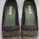 Tommy Girl Women’s High Heel Loafer Pump Brown Tweed Kiltie Size 7