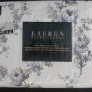 Ralph Lauren  Full/Queen Duvet Floral Ivory/Heather/Grey Bed Cover 3PC Set New