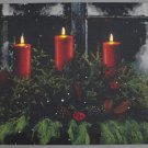 Christmas Radiance Flickering Light Canvas Framed Wall Decor Window Box Candle