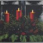 Christmas Radiance Flickering Light Canvas Framed Wall Decor Window Box Candle