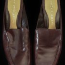 Antonio Melani Womens Dark Brown Leather Mule Glove Fit 3" Heel Size 10M