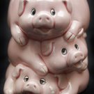 Papel Freelance Pink Ceramic 3 Pigs Handled Mug 12oz