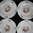 Arc Arcopel Provincial Floral Shallow Soup Bowl Dish Set of 4
