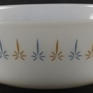 Vintage Anchor Hocking Fire King Candle Glow Round Handled Casserole Dish 10"
