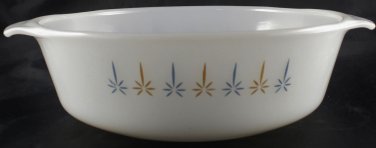 Vintage Anchor Hocking Fire King Candle Glow Round Handled Casserole Dish 10"