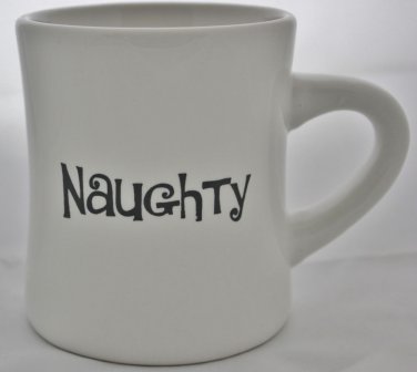 White Naughty Nice Cafe Style Mug 8OZ Mug