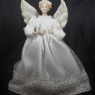 Vintage Lighted Angel Tree Topper Porcelain 12"