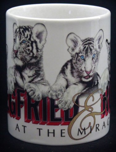 Sigfried & Roy White Blue Eyed Tiger At the Mirage Mug 12OZ