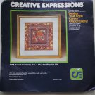 Vintage Creative Expressions Russet Harmony Floral Needlepoint Kit 3109 14"X14"