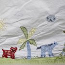 Pottery Barn Jungle Animal Safari Twin Size Mattress Dust Ruffle Crib Skirt