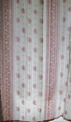 Bath Fashions By Ames Fabric Pink Paisley Shower Curtain 78 X68